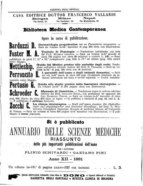 Gazzetta degli ospitali officiale per la pubblicazione degli atti del Consiglio degli Istituti ospitalieri di Milano