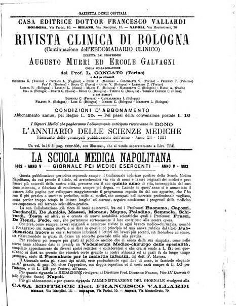 Gazzetta degli ospitali officiale per la pubblicazione degli atti del Consiglio degli Istituti ospitalieri di Milano