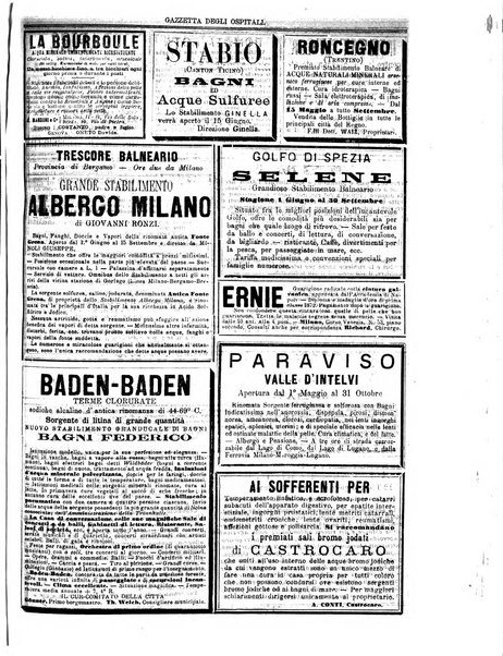 Gazzetta degli ospitali officiale per la pubblicazione degli atti del Consiglio degli Istituti ospitalieri di Milano