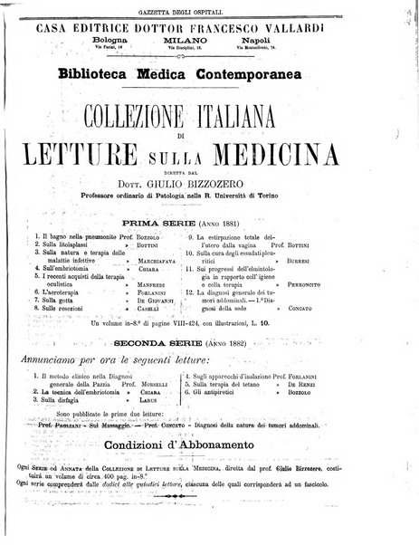 Gazzetta degli ospitali officiale per la pubblicazione degli atti del Consiglio degli Istituti ospitalieri di Milano