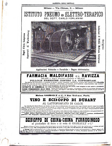 Gazzetta degli ospitali officiale per la pubblicazione degli atti del Consiglio degli Istituti ospitalieri di Milano