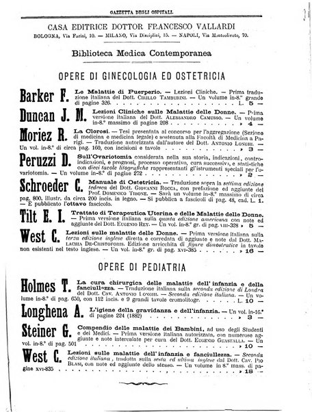 Gazzetta degli ospitali officiale per la pubblicazione degli atti del Consiglio degli Istituti ospitalieri di Milano