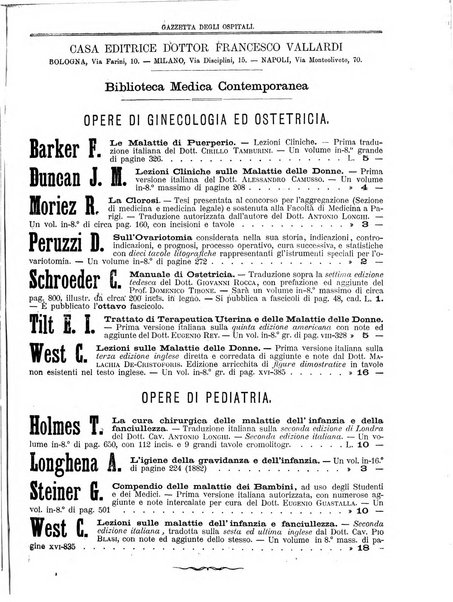 Gazzetta degli ospitali officiale per la pubblicazione degli atti del Consiglio degli Istituti ospitalieri di Milano