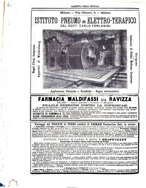 Gazzetta degli ospitali officiale per la pubblicazione degli atti del Consiglio degli Istituti ospitalieri di Milano