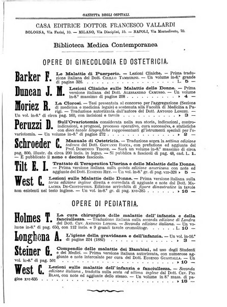 Gazzetta degli ospitali officiale per la pubblicazione degli atti del Consiglio degli Istituti ospitalieri di Milano