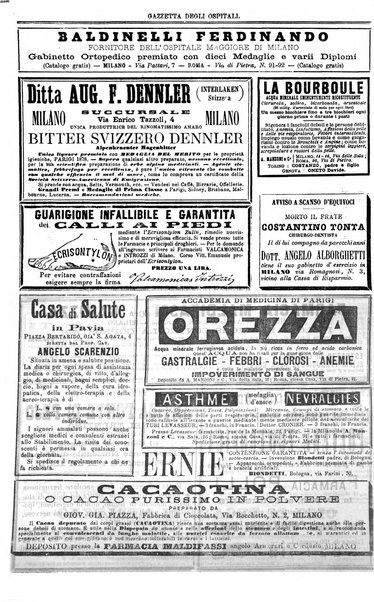 Gazzetta degli ospitali officiale per la pubblicazione degli atti del Consiglio degli Istituti ospitalieri di Milano