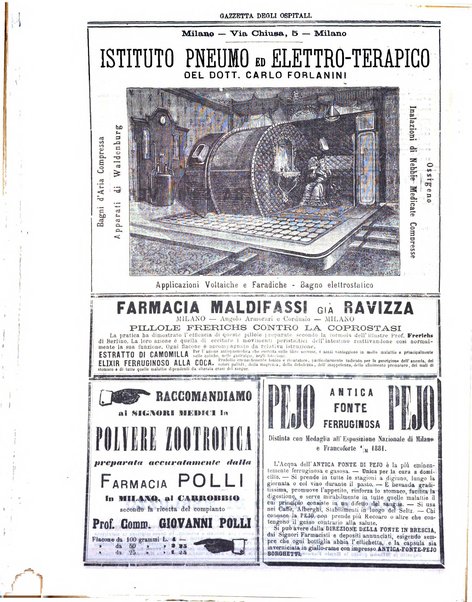 Gazzetta degli ospitali officiale per la pubblicazione degli atti del Consiglio degli Istituti ospitalieri di Milano