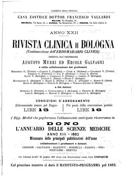 Gazzetta degli ospitali officiale per la pubblicazione degli atti del Consiglio degli Istituti ospitalieri di Milano