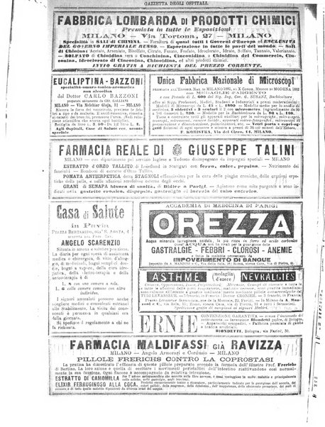 Gazzetta degli ospitali officiale per la pubblicazione degli atti del Consiglio degli Istituti ospitalieri di Milano