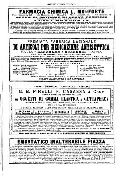 Gazzetta degli ospitali officiale per la pubblicazione degli atti del Consiglio degli Istituti ospitalieri di Milano