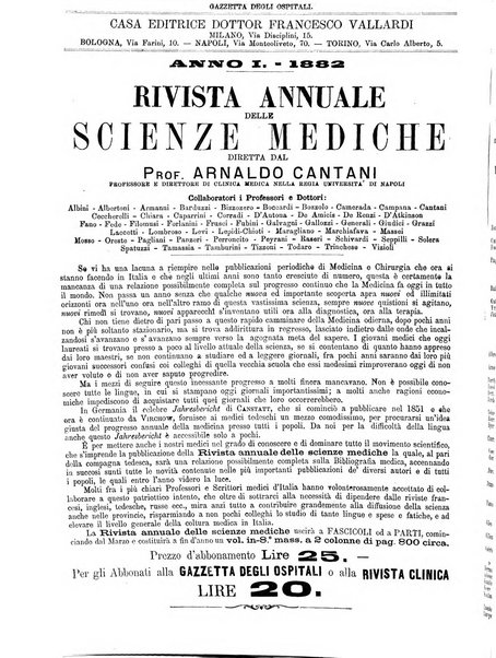 Gazzetta degli ospitali officiale per la pubblicazione degli atti del Consiglio degli Istituti ospitalieri di Milano