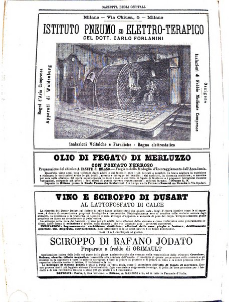 Gazzetta degli ospitali officiale per la pubblicazione degli atti del Consiglio degli Istituti ospitalieri di Milano