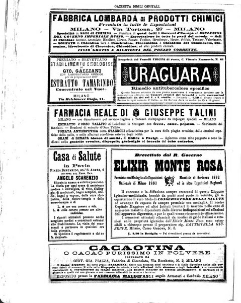 Gazzetta degli ospitali officiale per la pubblicazione degli atti del Consiglio degli Istituti ospitalieri di Milano