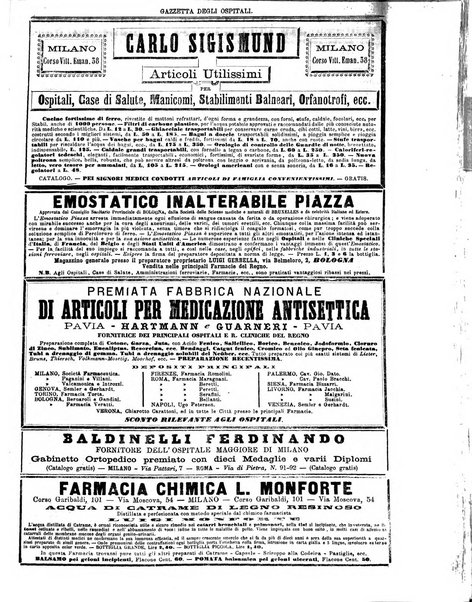 Gazzetta degli ospitali officiale per la pubblicazione degli atti del Consiglio degli Istituti ospitalieri di Milano