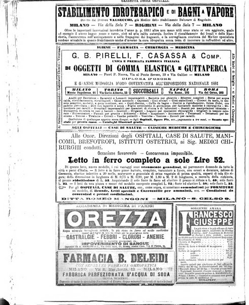 Gazzetta degli ospitali officiale per la pubblicazione degli atti del Consiglio degli Istituti ospitalieri di Milano