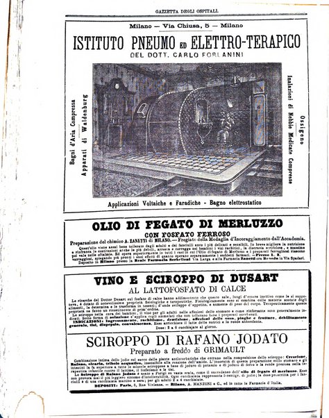 Gazzetta degli ospitali officiale per la pubblicazione degli atti del Consiglio degli Istituti ospitalieri di Milano