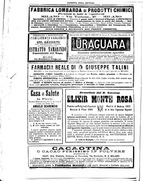 Gazzetta degli ospitali officiale per la pubblicazione degli atti del Consiglio degli Istituti ospitalieri di Milano