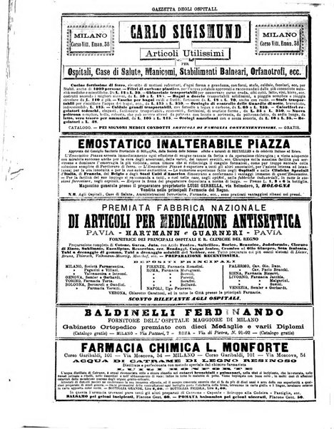 Gazzetta degli ospitali officiale per la pubblicazione degli atti del Consiglio degli Istituti ospitalieri di Milano