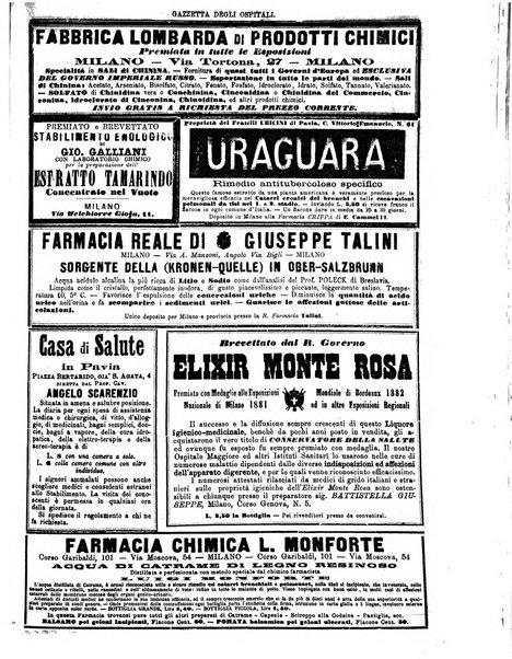 Gazzetta degli ospitali officiale per la pubblicazione degli atti del Consiglio degli Istituti ospitalieri di Milano