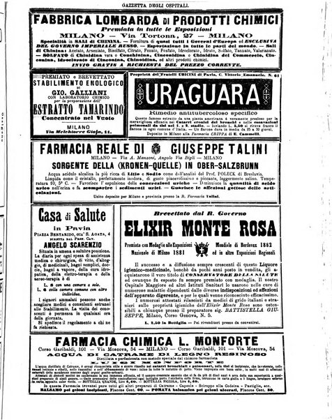 Gazzetta degli ospitali officiale per la pubblicazione degli atti del Consiglio degli Istituti ospitalieri di Milano