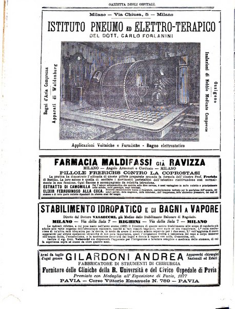 Gazzetta degli ospitali officiale per la pubblicazione degli atti del Consiglio degli Istituti ospitalieri di Milano