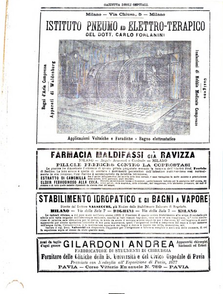 Gazzetta degli ospitali officiale per la pubblicazione degli atti del Consiglio degli Istituti ospitalieri di Milano