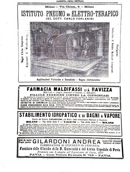 Gazzetta degli ospitali officiale per la pubblicazione degli atti del Consiglio degli Istituti ospitalieri di Milano