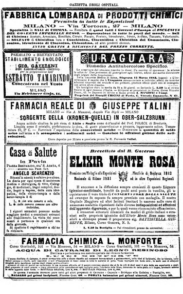 Gazzetta degli ospitali officiale per la pubblicazione degli atti del Consiglio degli Istituti ospitalieri di Milano