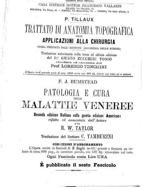 Gazzetta degli ospitali officiale per la pubblicazione degli atti del Consiglio degli Istituti ospitalieri di Milano