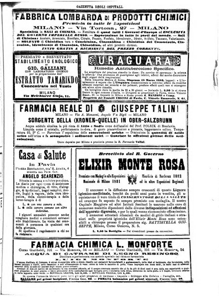 Gazzetta degli ospitali officiale per la pubblicazione degli atti del Consiglio degli Istituti ospitalieri di Milano