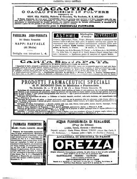 Gazzetta degli ospitali officiale per la pubblicazione degli atti del Consiglio degli Istituti ospitalieri di Milano