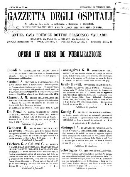 Gazzetta degli ospitali officiale per la pubblicazione degli atti del Consiglio degli Istituti ospitalieri di Milano