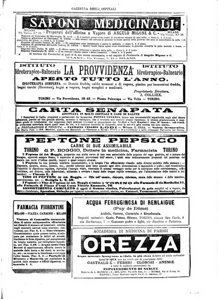 Gazzetta degli ospitali officiale per la pubblicazione degli atti del Consiglio degli Istituti ospitalieri di Milano