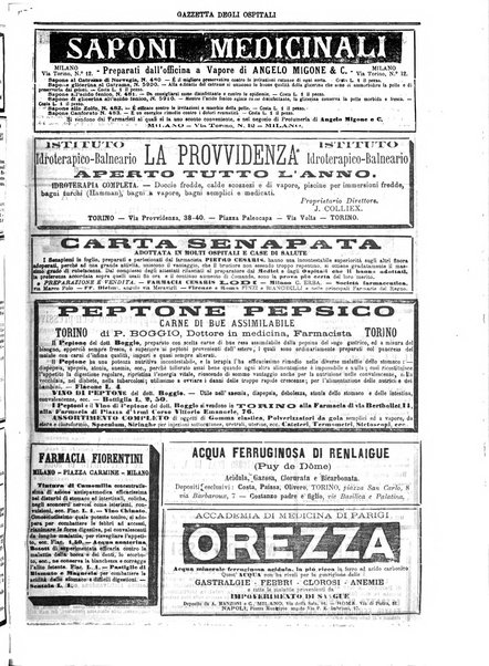 Gazzetta degli ospitali officiale per la pubblicazione degli atti del Consiglio degli Istituti ospitalieri di Milano