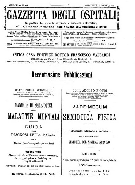 Gazzetta degli ospitali officiale per la pubblicazione degli atti del Consiglio degli Istituti ospitalieri di Milano