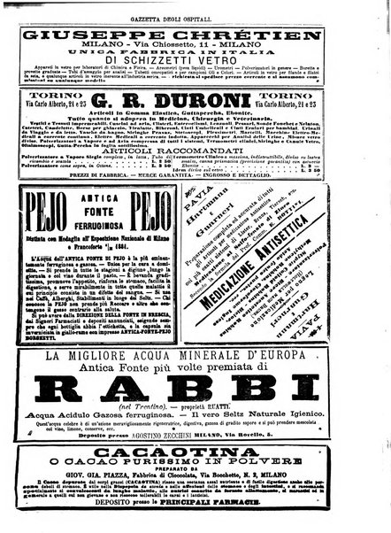 Gazzetta degli ospitali officiale per la pubblicazione degli atti del Consiglio degli Istituti ospitalieri di Milano