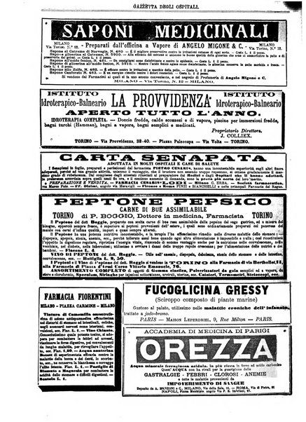 Gazzetta degli ospitali officiale per la pubblicazione degli atti del Consiglio degli Istituti ospitalieri di Milano