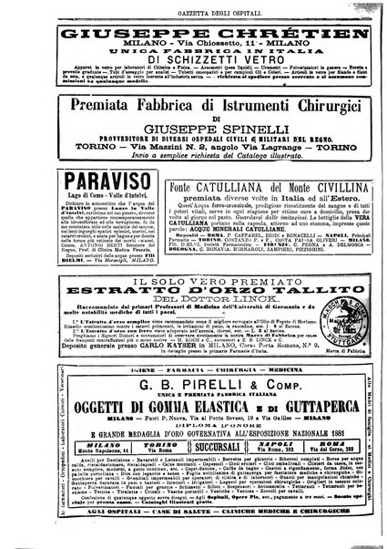 Gazzetta degli ospitali officiale per la pubblicazione degli atti del Consiglio degli Istituti ospitalieri di Milano