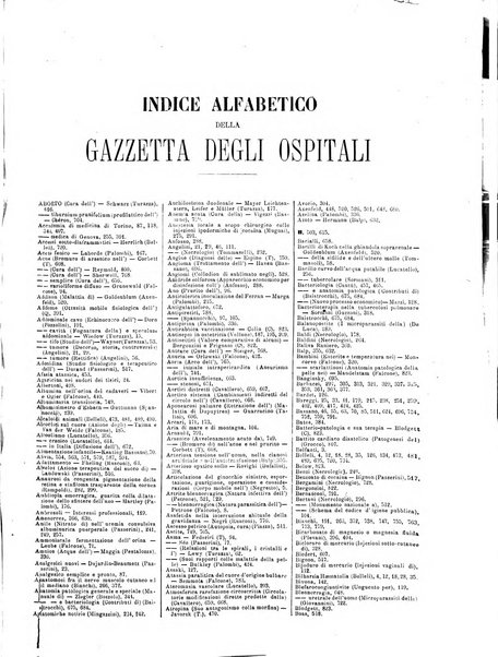 Gazzetta degli ospitali officiale per la pubblicazione degli atti del Consiglio degli Istituti ospitalieri di Milano