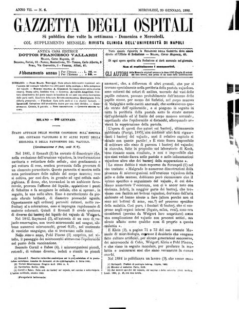 Gazzetta degli ospitali officiale per la pubblicazione degli atti del Consiglio degli Istituti ospitalieri di Milano