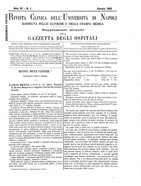 Gazzetta degli ospitali officiale per la pubblicazione degli atti del Consiglio degli Istituti ospitalieri di Milano