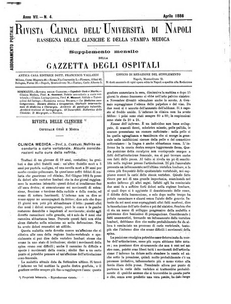 Gazzetta degli ospitali officiale per la pubblicazione degli atti del Consiglio degli Istituti ospitalieri di Milano