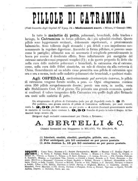 Gazzetta degli ospitali officiale per la pubblicazione degli atti del Consiglio degli Istituti ospitalieri di Milano