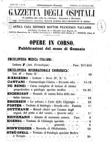 Gazzetta degli ospitali officiale per la pubblicazione degli atti del Consiglio degli Istituti ospitalieri di Milano