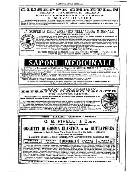 Gazzetta degli ospitali officiale per la pubblicazione degli atti del Consiglio degli Istituti ospitalieri di Milano