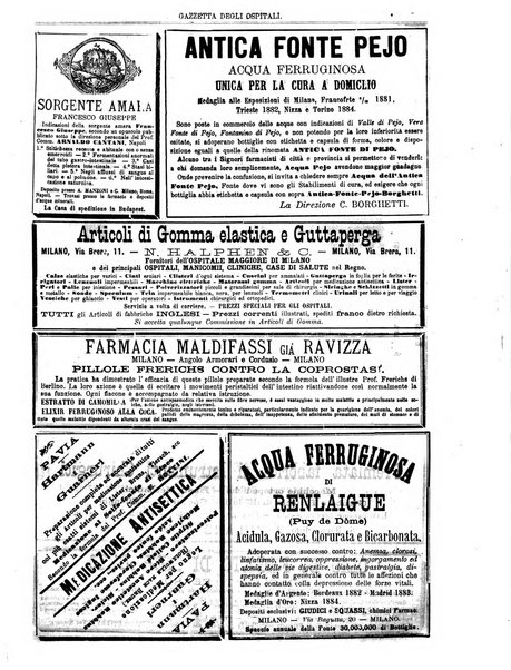 Gazzetta degli ospitali officiale per la pubblicazione degli atti del Consiglio degli Istituti ospitalieri di Milano