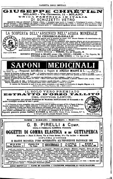 Gazzetta degli ospitali officiale per la pubblicazione degli atti del Consiglio degli Istituti ospitalieri di Milano