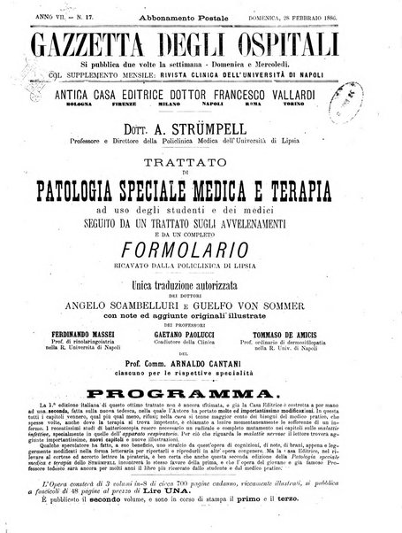 Gazzetta degli ospitali officiale per la pubblicazione degli atti del Consiglio degli Istituti ospitalieri di Milano