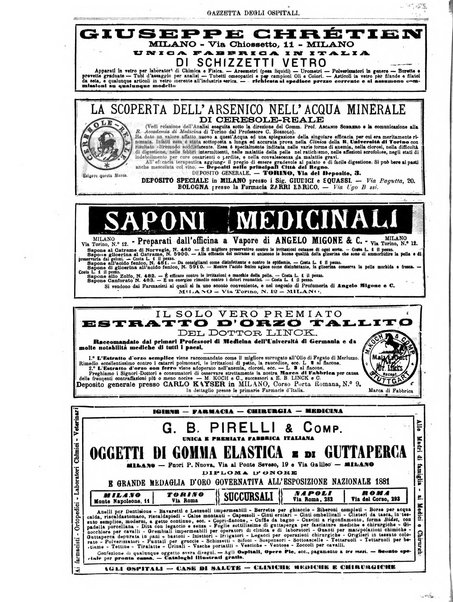 Gazzetta degli ospitali officiale per la pubblicazione degli atti del Consiglio degli Istituti ospitalieri di Milano