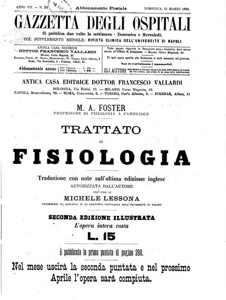 Gazzetta degli ospitali officiale per la pubblicazione degli atti del Consiglio degli Istituti ospitalieri di Milano